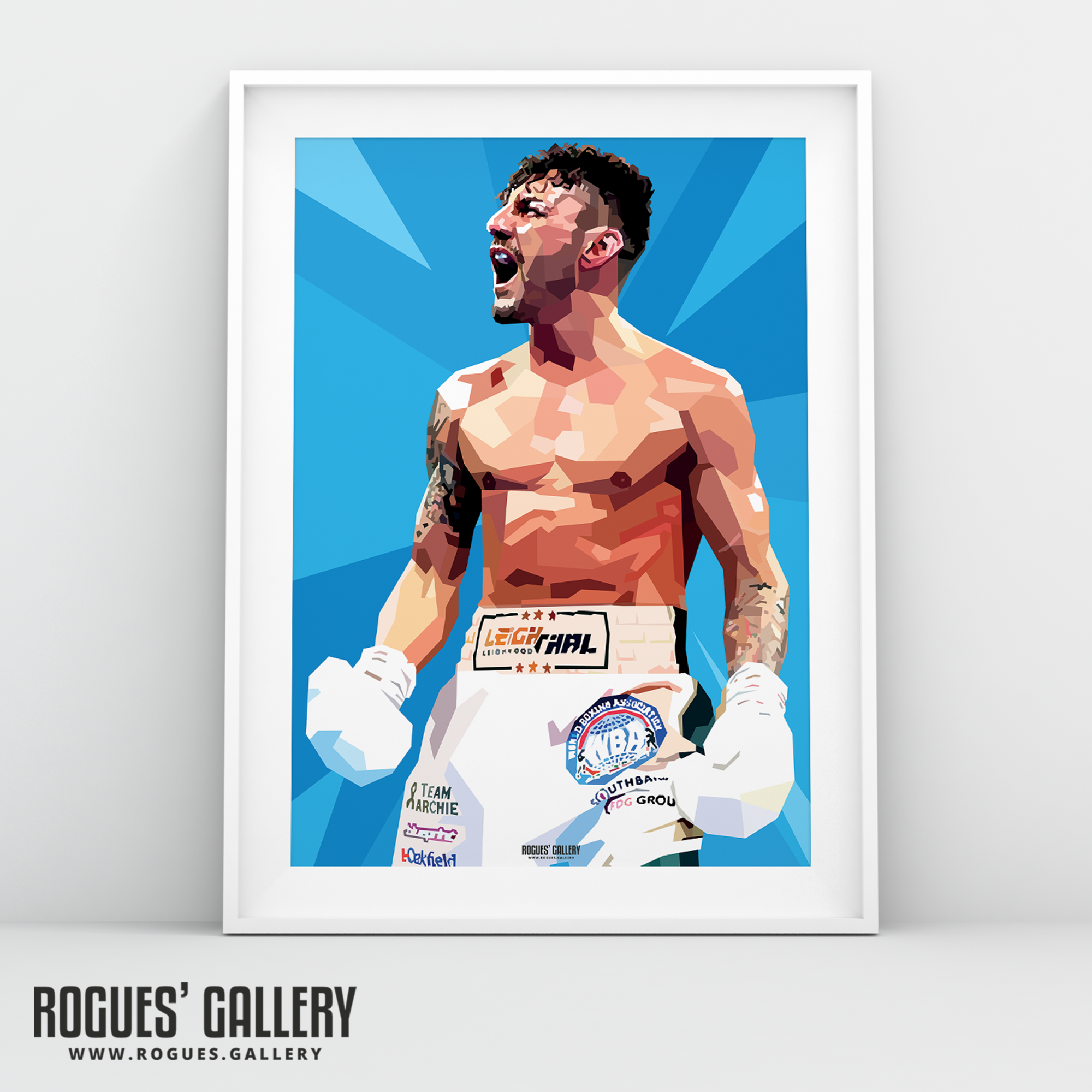 Leigh Wood Nottingham World Champion Featherweight Boxer A3 print Victorious