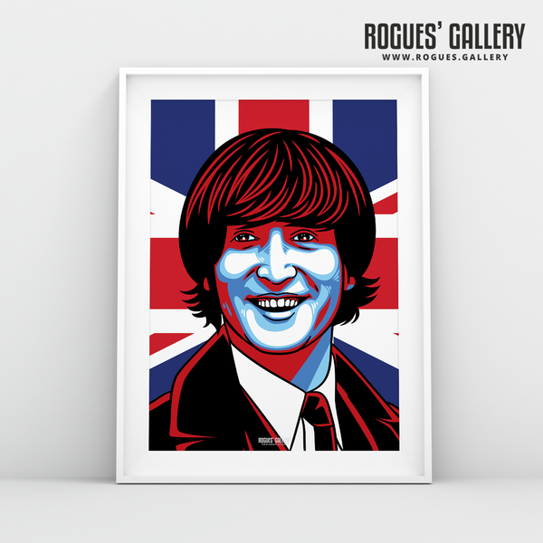 John Lennon The Beatles A3 art print union jack Liverpool younger mop top
