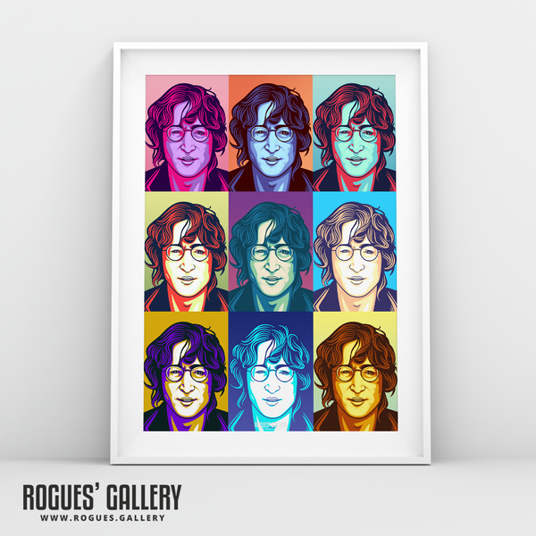 John Lennon Solo Imagine glasses modern pop art retro design A3 art print poster