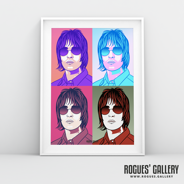 Liam Gallagher Oasis pop art print rock poster edit A3