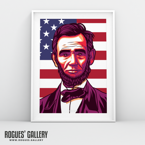 Abraham Lincoln POTUS American President edits USA A3 print
