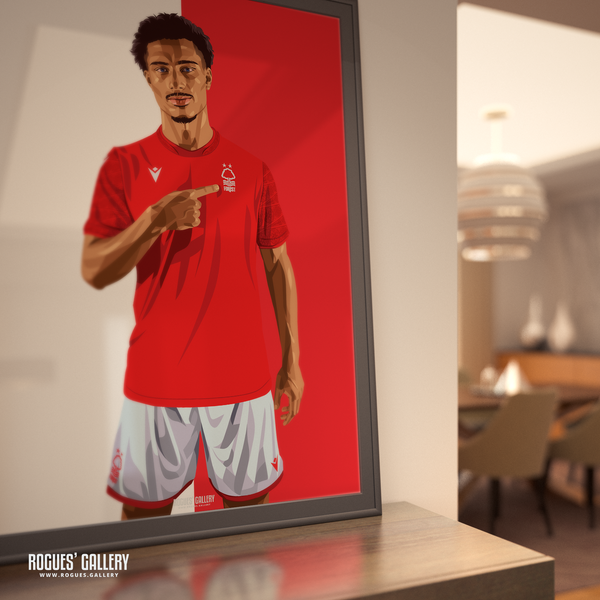 Loic Bade Nottingham Forest A0 print