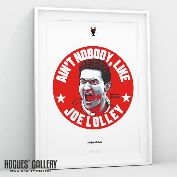 Joe Lolley Ain't Nobody Get Behind The Lads A3 Print Nottingham Forest NFFC winger