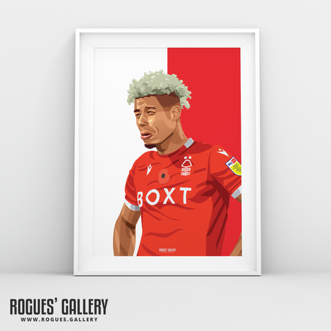 Lyle Taylor Nottingham Forest crying A3 print