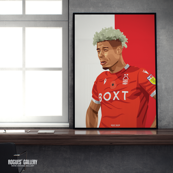 Lyle Taylor Nottingham Forest crying A2 print