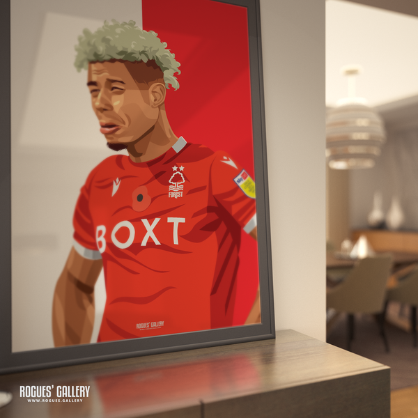 Lyle Taylor Nottingham Forest crying A0 print