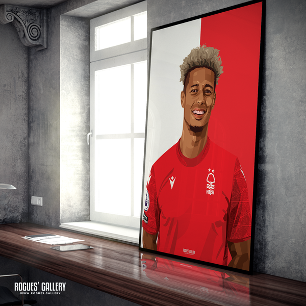Lyle Taylor - Nottingham Forest - A0, A1, A2 or A3 Red & White Prints