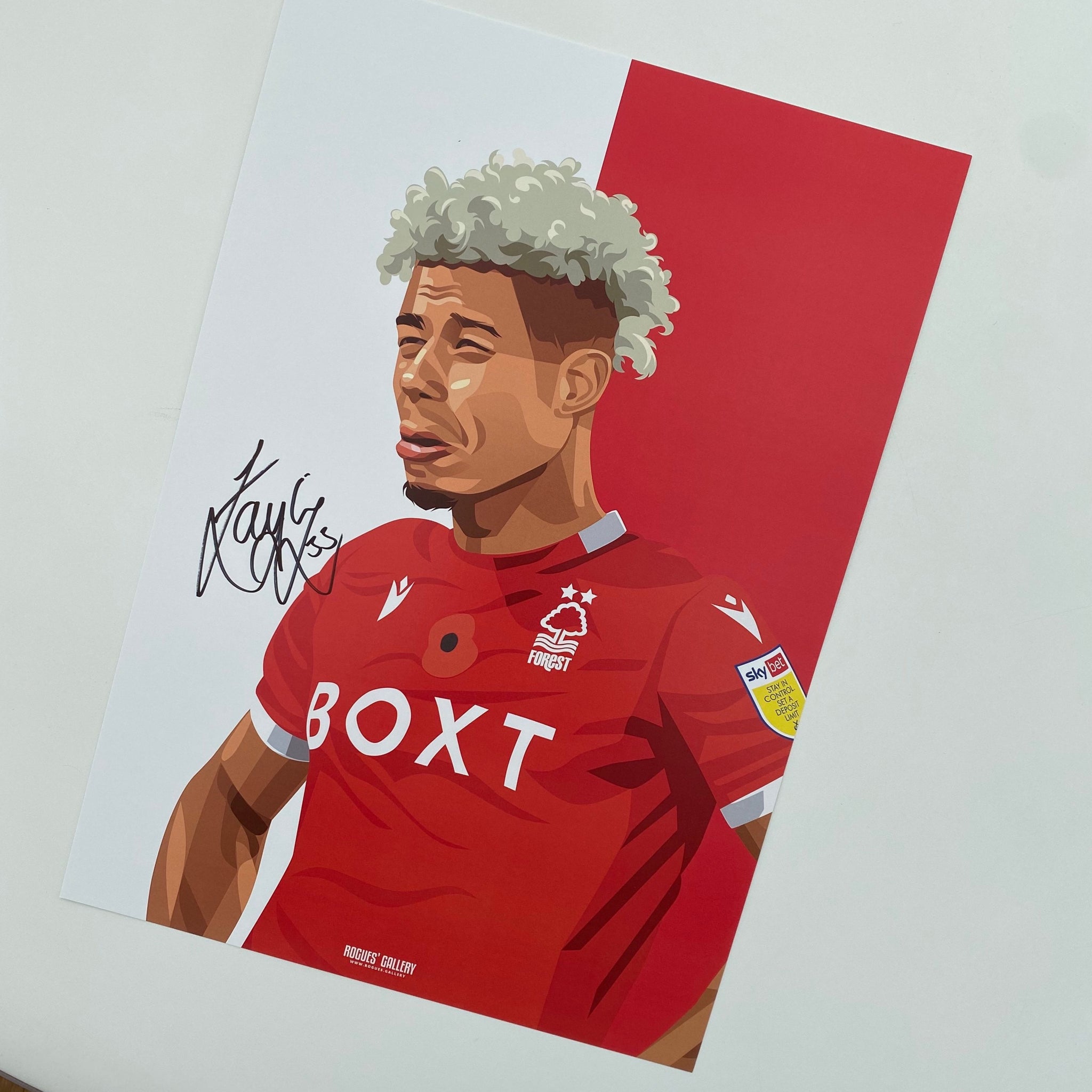 Lyle Taylor signed crying print art