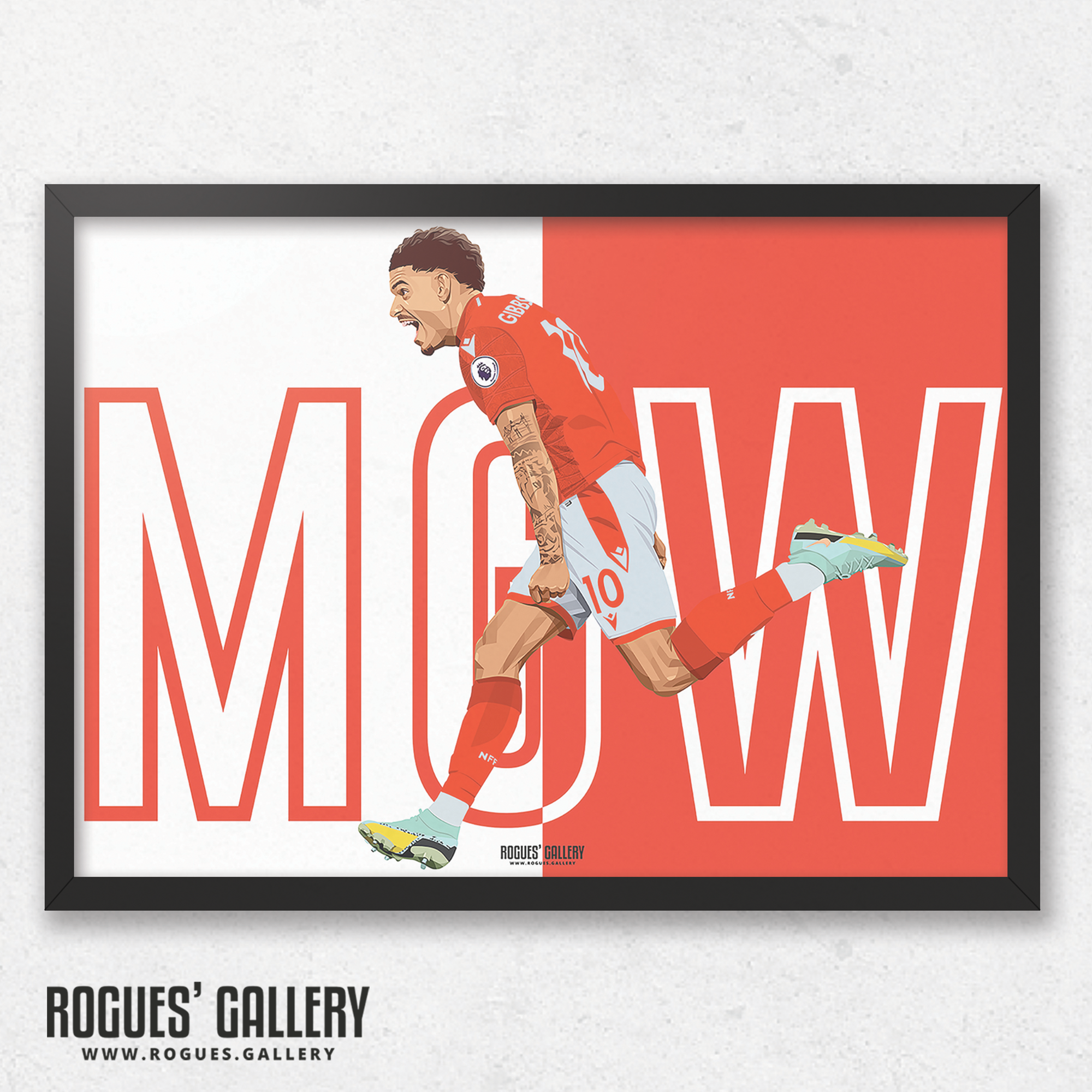 Morgan Gibbs-White Nottingham Forest forward A3 print