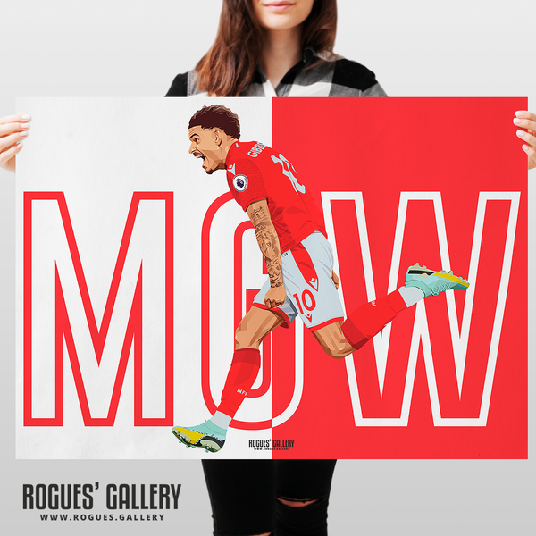 Morgan Gibbs-White Nottingham Forest forward A1 print