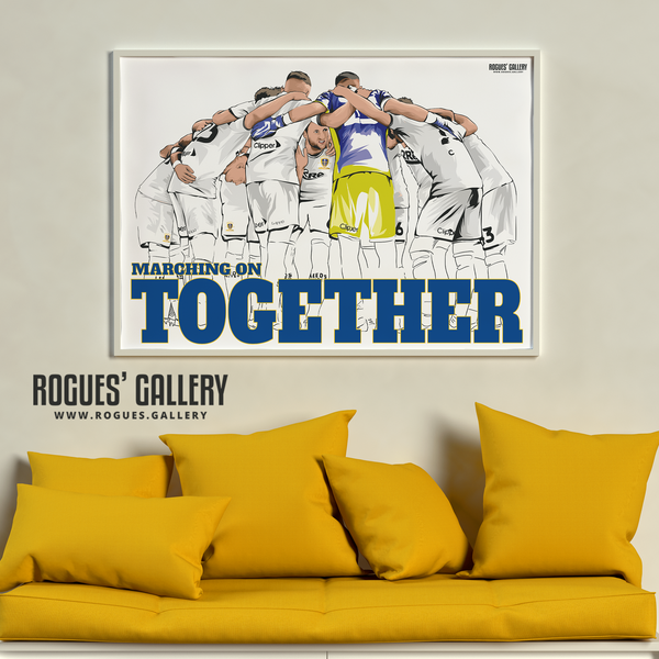 Leeds United LUFC Marching On Together Print poster A0 Promotion
