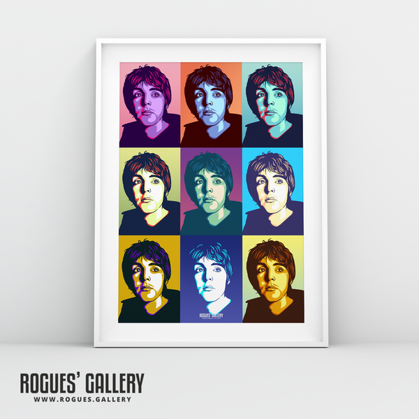 Paul McCartney The Beatles A3 print pop art Liverpool cavern club
