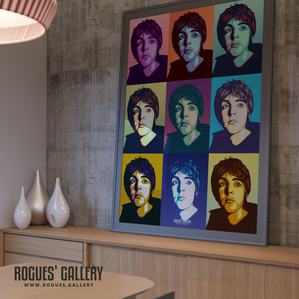 Paul McCartney The Beatles A0 pop art poster Liverpool cavern club