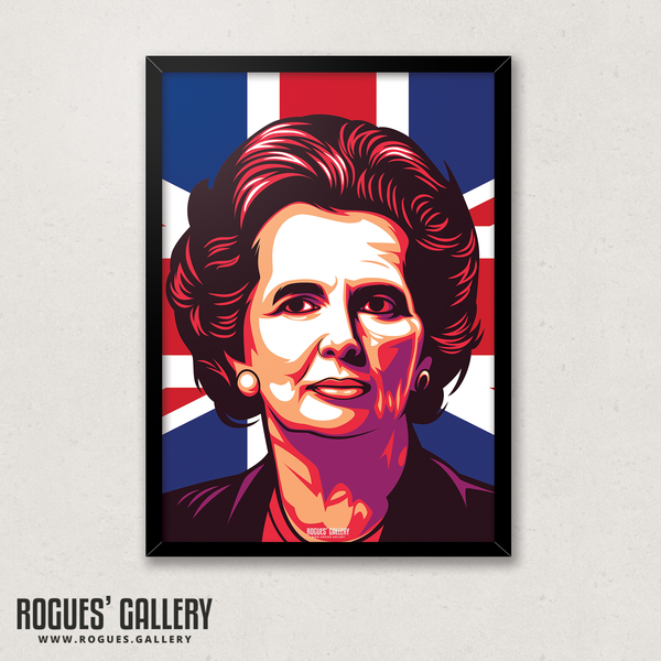 Maggie Thatcher United Kingdom Prime Minister edits A3 art print