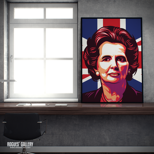 Margaret Thatcher UK PM Woman first edit A2 art print