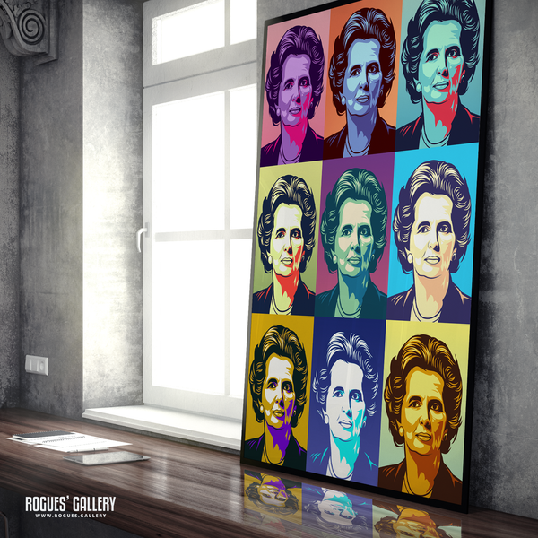 Margaret Thatcher UK PM Woman first edit A1 pop art print