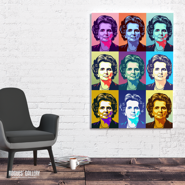 Margaret Thatcher UK PM Woman first edit A0 pop art print