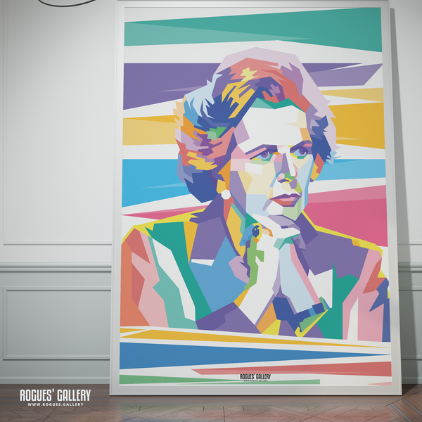 Margaret Thatcher colourful print PM Tory Prime Minister Maggie portrait A0 print