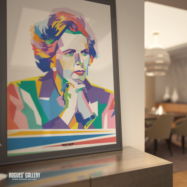 Margaret Thatcher colourful pop art print PM Tory Prime Minister Maggie portrait large poster