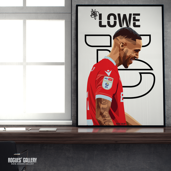 Max Lowe Nottingham Forest wing back name and number 15 A2 print 