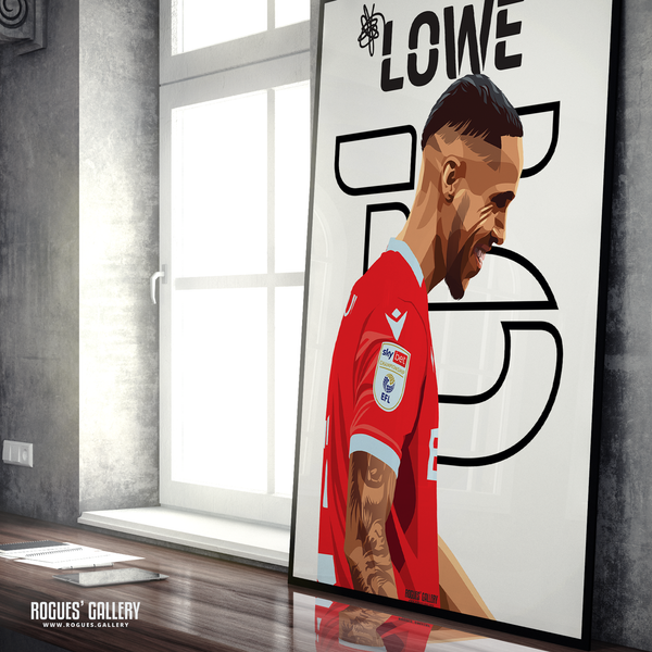 Max Lowe Nottingham Forest wing back name and number 15 A1 print 