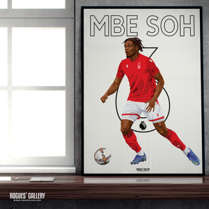 Loic Mbe Soh Nottingham Forest A2 print centre back