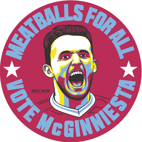John McGinn Aston Villa Vote beer mats #GetBehindTheLads