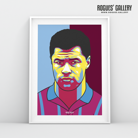 Paul McGrath Aston Villa FC Captain defender A3 art print design edit AVFC