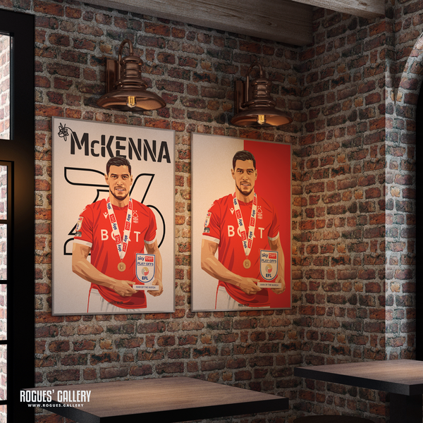 Scott McKenna signed poster Playoffs City Ground Nottingham Forest memorabilia