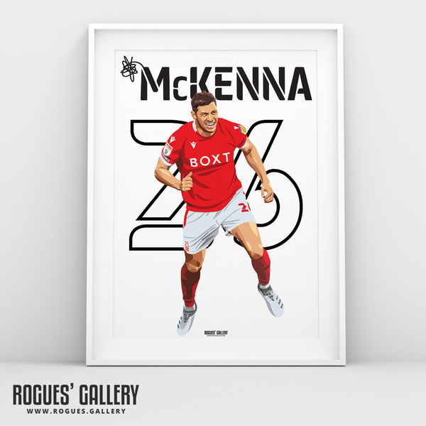 Scott McKenna Nottingham Forest defender A3 print goal