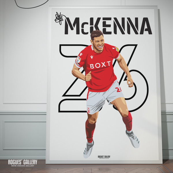 Scott McKenna goal Nottingham Forest memorabilia signed poster