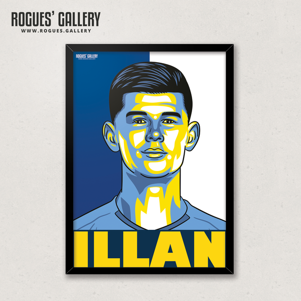 Illan Meslier Leeds United LUFC goalkeeper A3 art print edit Elland Road