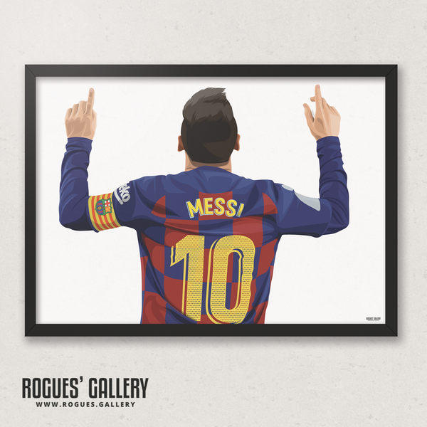 Lionel Messi Barcelona Barca Argentina Barcelona legend greatest A3 art print superb great brilliant best 10