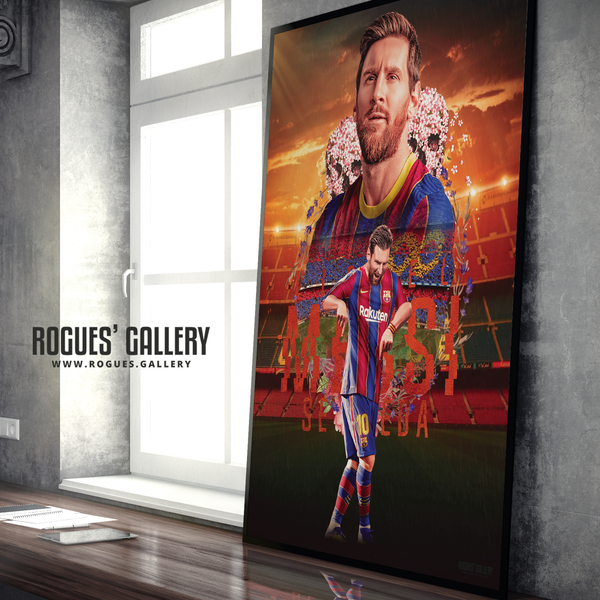 Lionel Messi Barcelona FC dancing edit Argentina Barcelona legend greatest A1 art print superb