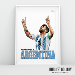 Lionel Messi Argentina Barcelona legend greatest A3 art print superb great brilliant best