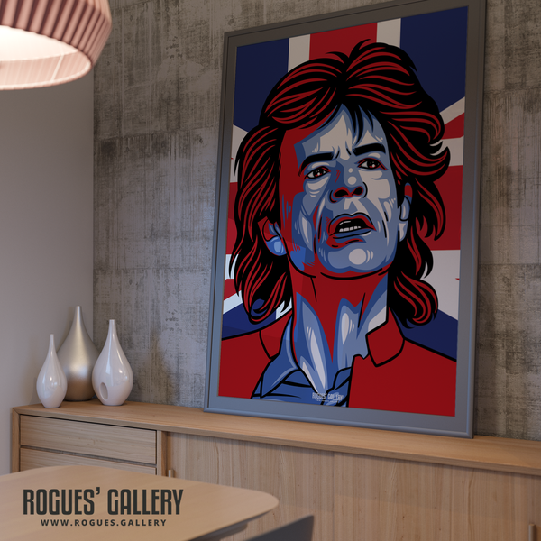 Mick Jagger Rolling Stones vocalist A0 art print modern shagger