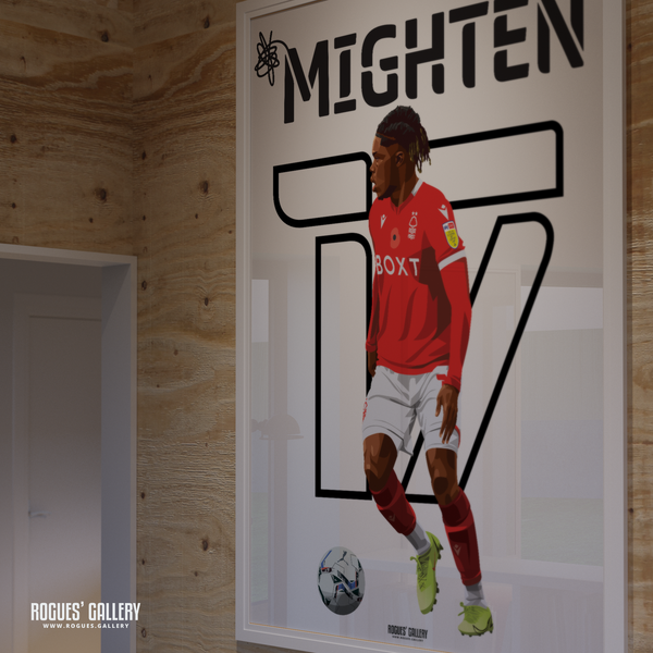 Alex Mighten Nottingham Forest name number 17 A0 print 