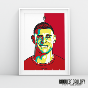 James Milner midfielder Liverpool FC Anfield Art print A3 Champions Limited Edition
