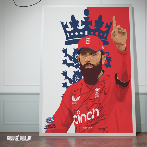Moeen Ali England Cricket T20 World Cup poster 2022 Winners 