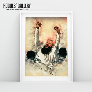 Moeen Ali England all rounder spin bowler wicket Cricket World Cup CWC2019 Winners art print A3 edit