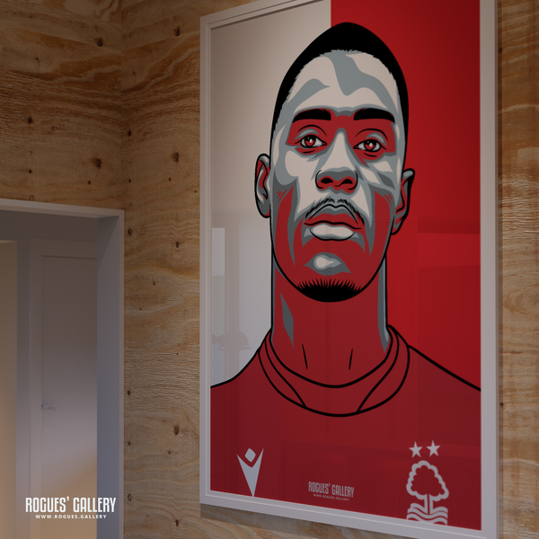 Moussa Niakhate signed poster Nottingham Forest memorabilia defender 