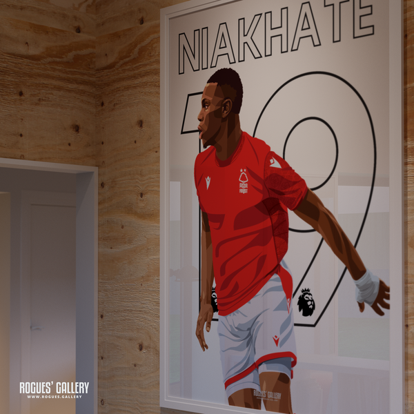 Moussa Niakhate A0 print Nottingham Forest defender 