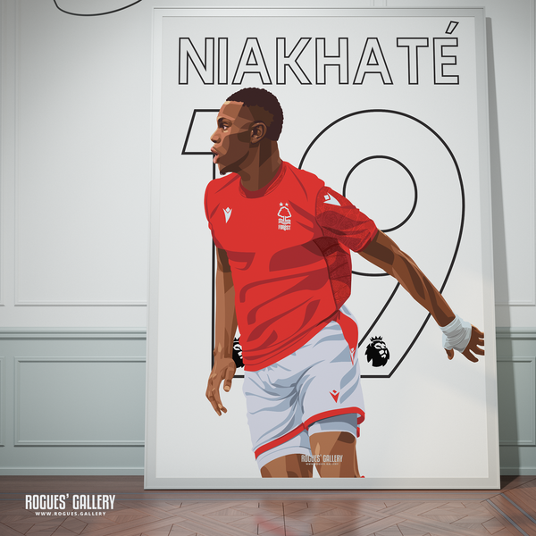 Moussa Niakhate poster Nottingham Forest defender 