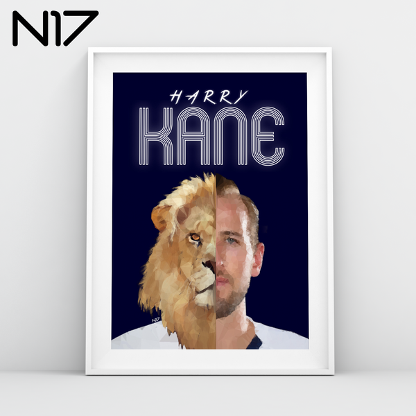 Harry Kane THFC forward captain Spurs England Skipper N17 print edits A3 