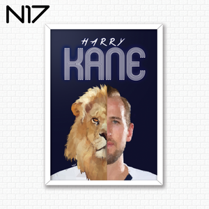 Harry Kane forward captain Spurs England Three Lions N17 print edit A3 design