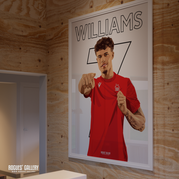 Neco Williams Nottingham Forest defender name 7 poster