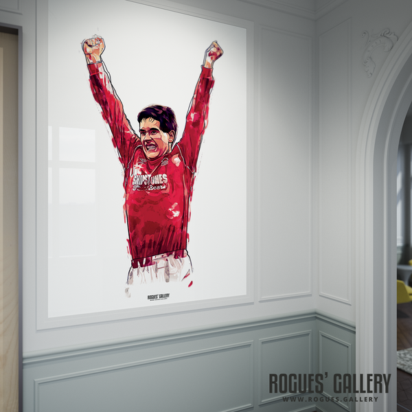 Nigel Clough Nottingham Forest striker goal poster memorabilia signed