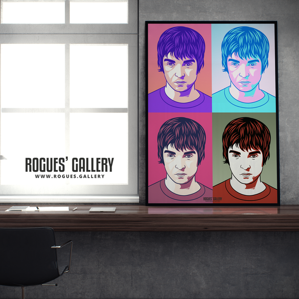 Noel Gallagher of Oasis - Various Styles of A3, A1 & A0 Prints