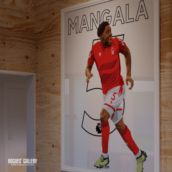 Orel Mangala Nottingham Forest midfielder poster