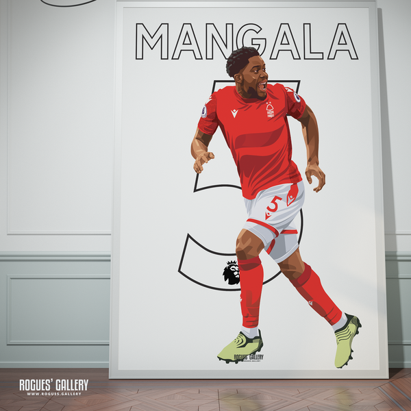 Orel Mangala Nottingham Forest memorabilia signed poster